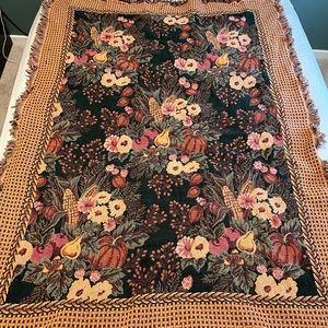 Goodwin Weavers Autumn Fall Tapestry Blanket - pumpkin harvest design